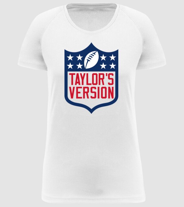 Taylor Swift football logo model alb pe tricou