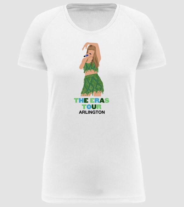 Taylor Swift The Eras Tour Arlington 2 model alb pe tricou