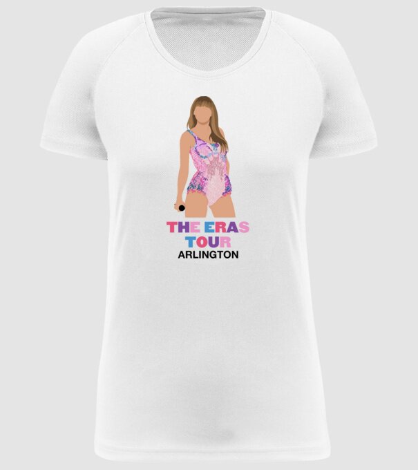 Taylor Swift The Eras Tour Arlington 4 model alb pe tricou