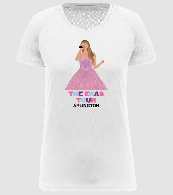 Taylor Swift The Eras Tour Arlington model alb pe tricou