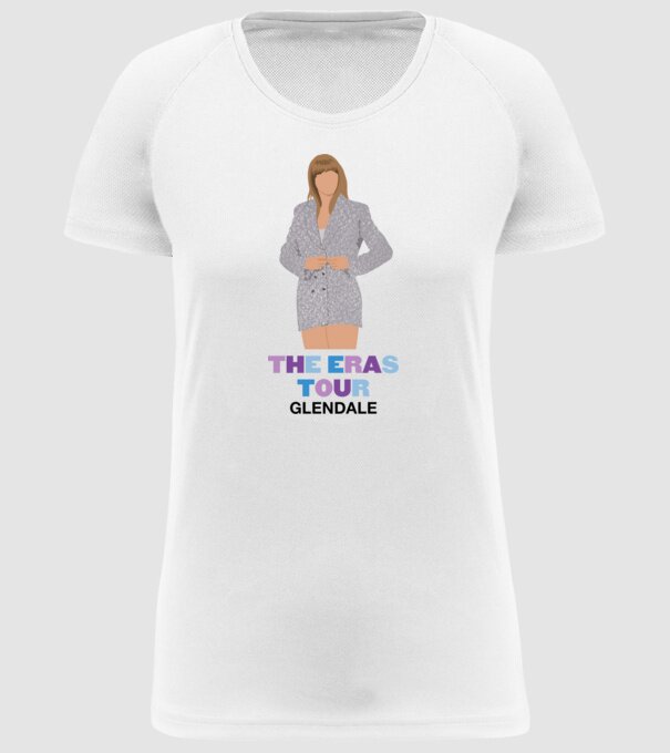 Taylor Swift The Eras Tour Glendale 2 model alb pe tricou