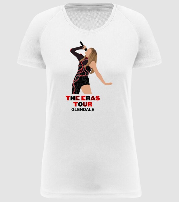 Taylor Swift The Eras Tour Glendale model alb pe tricou