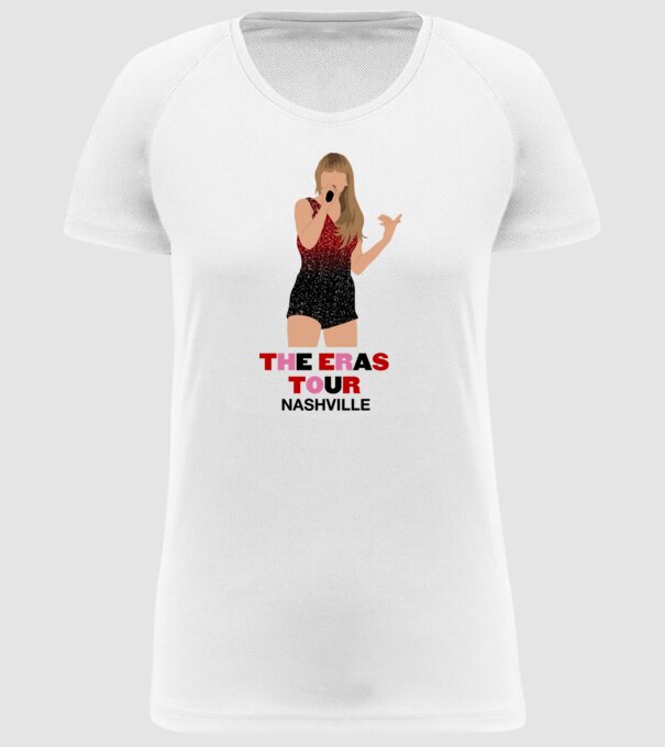 Taylor Swift The Eras Tour Nashville model alb pe tricou