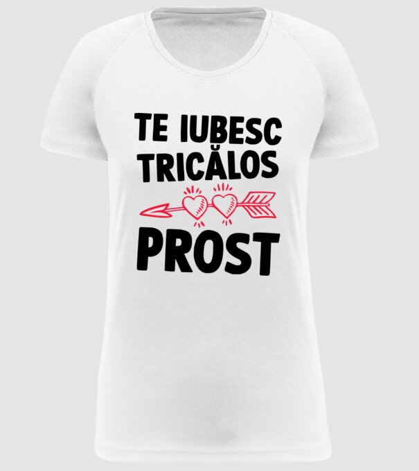 Te iubesc, ticălos prost model alb pe tricou