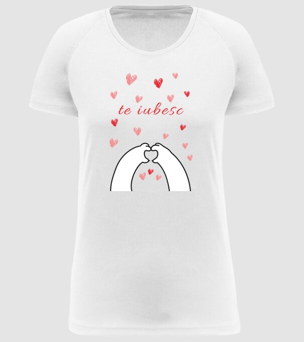 te iubesc model alb pe tricou