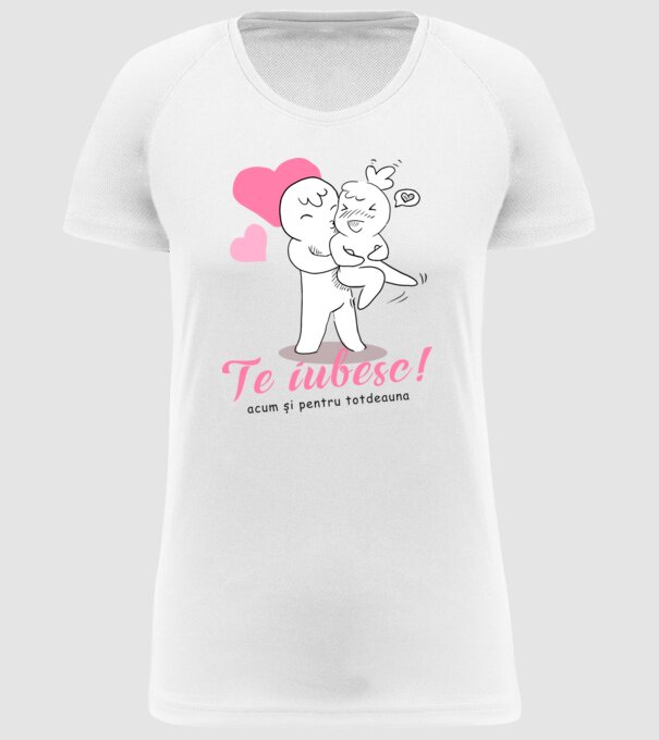 te iubesc model alb pe tricou