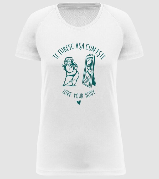 Te iubesc așa cum ești model alb pe tricou