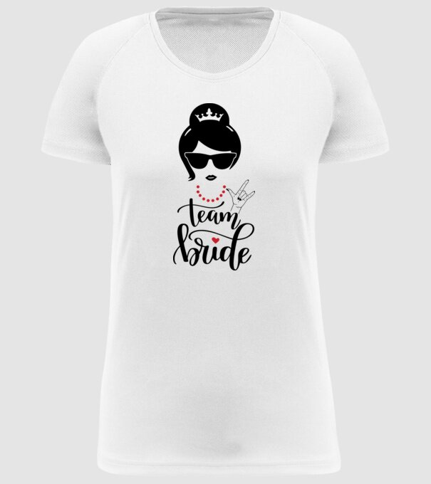 Team Cool Bride model alb pe tricou