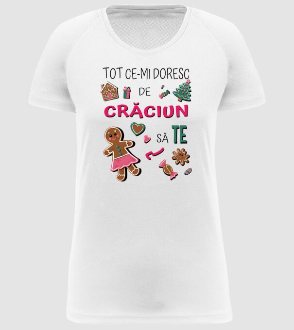 Tot ce-mi doresc de Crăciun să TE Femei alb model alb pe tricou