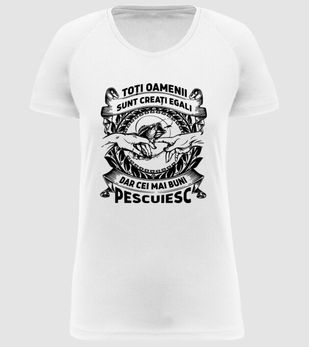 toți oamenii sunt creați egali, dar cei mai buni pescuiesc model alb pe tricou