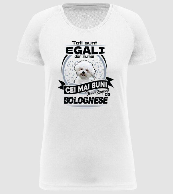 Toți sunt egali, dar numai cei mai buni devin stăpâni de bolognese model alb pe tricou