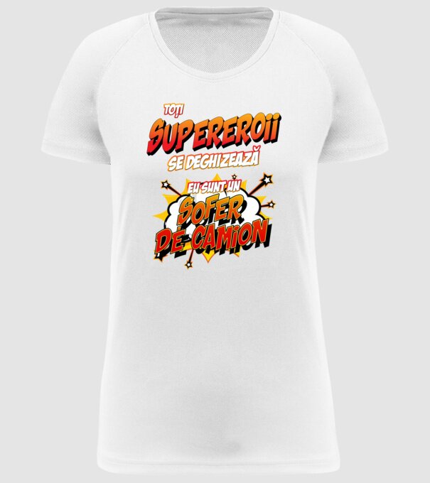 Toți supereroii se deghizează, eu sunt un șofer de camion model alb pe tricou