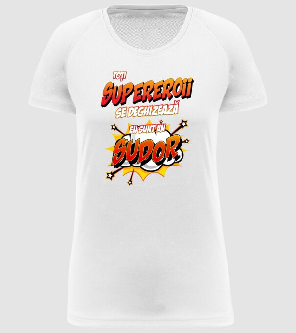 Toți supereroii se deghizează, eu sunt un sudor model alb pe tricou