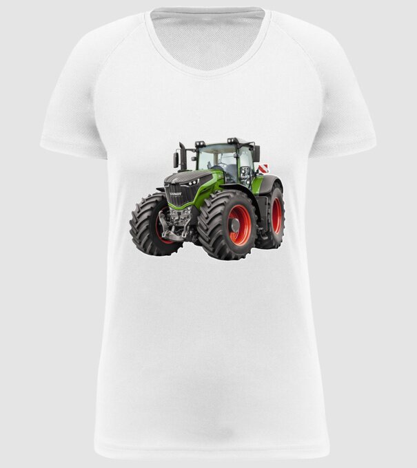 TRACTOR model alb pe tricou