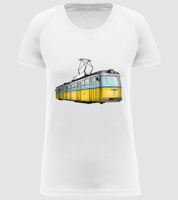 Trenuri model alb pe tricou