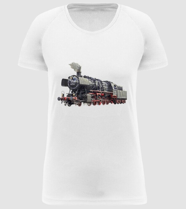 Trenuri model alb pe tricou