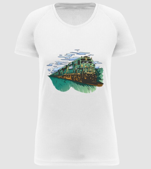 Trenuri model alb pe tricou