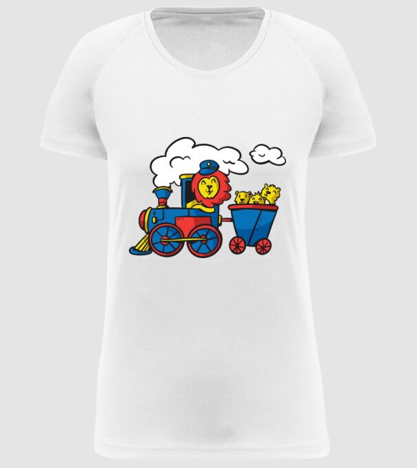 Trenuri model alb pe tricou