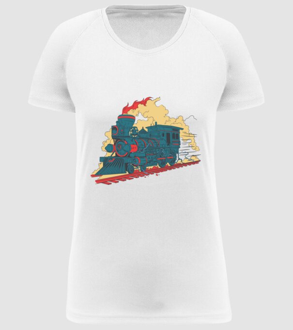 Trenuri model alb pe tricou