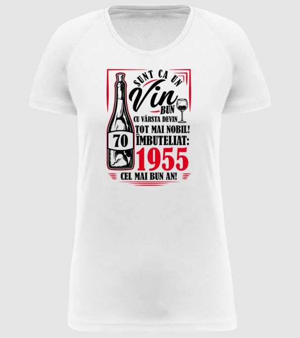 Un Vin Bun 1955 - Alb model alb pe tricou