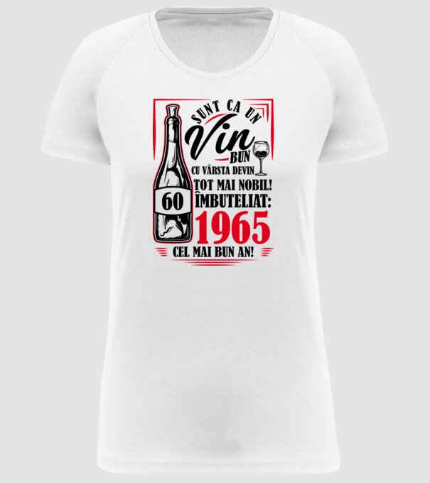 Un Vin Bun 1965 - Alb model alb pe tricou