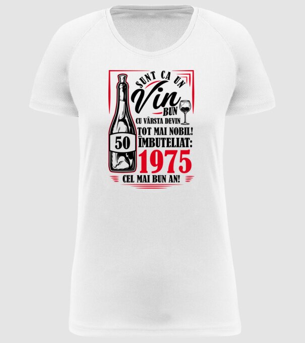 Un Vin Bun 1975 - Alb model alb pe tricou