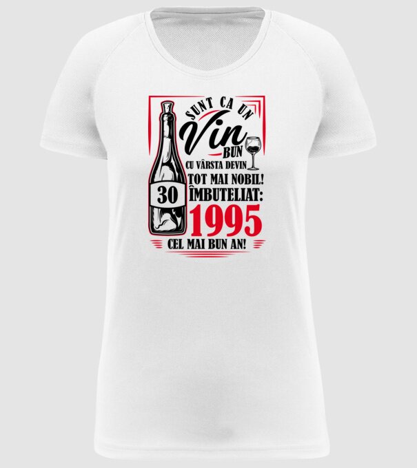 Un Vin Bun 1995 - Alb model alb pe tricou