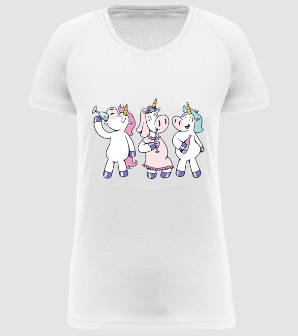 unicorn Bachelorette model alb pe tricou