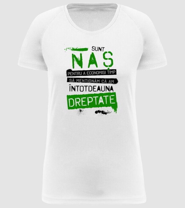 Sunt naș - pentru a economisi timp, să menționăm că am întotdeauna dreptate! model alb pe tricou