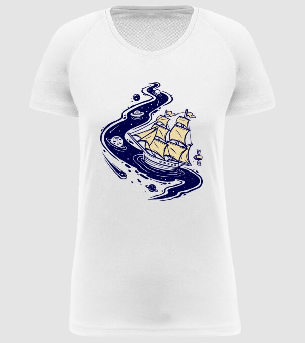 Vapoare model alb pe tricou