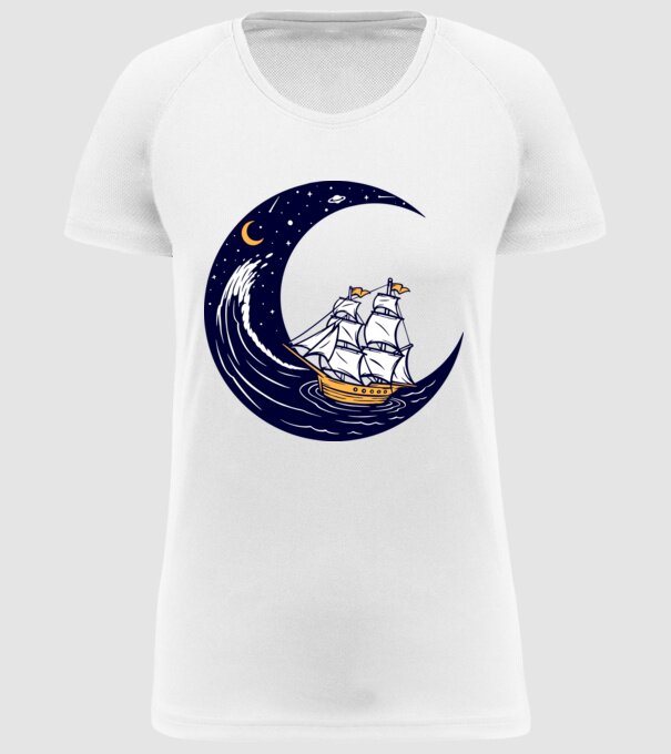 Vapoare model alb pe tricou
