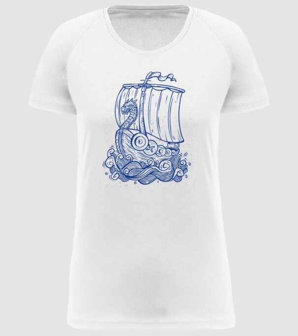 Vapoare model alb pe tricou