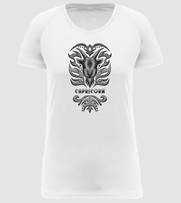 Vintage zodiac capricorn model alb pe tricou