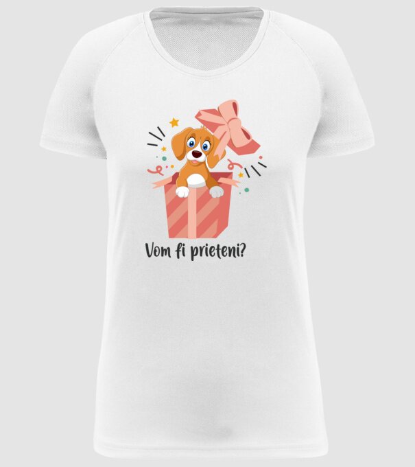 Vom fi prieteni? model alb pe tricou