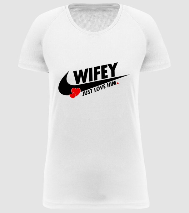 Wifey Just love him model alb pe tricou