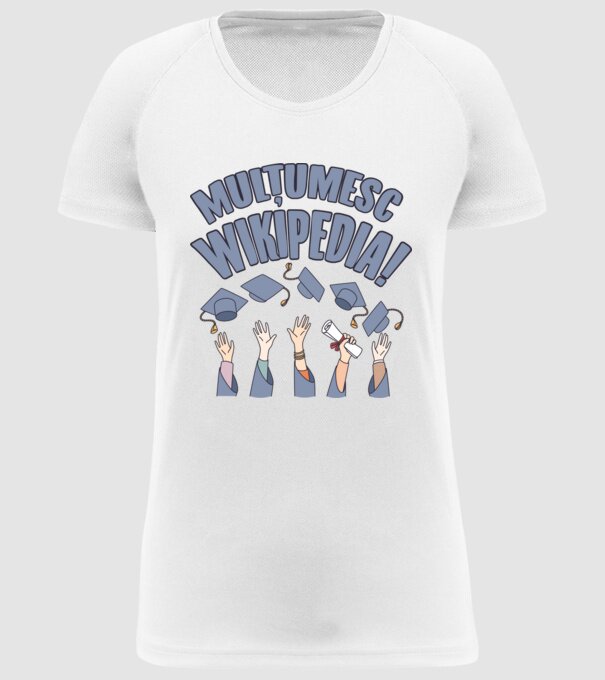 Wikipedia model alb pe tricou