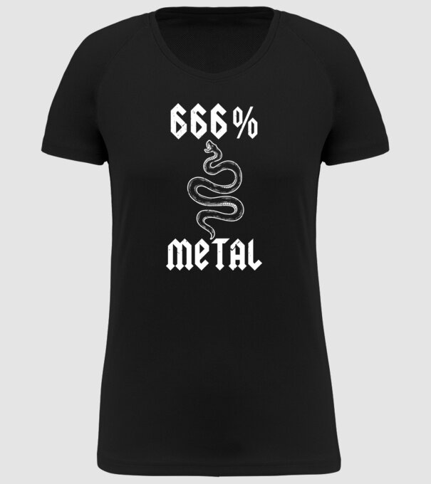 666 Metal model negru pe tricou