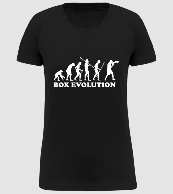 Box evolution model negru pe tricou