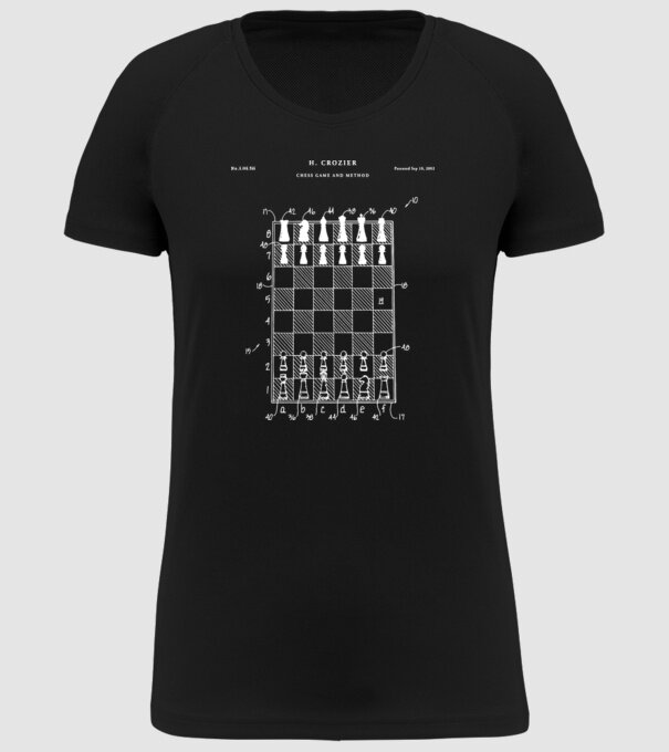 Chess Game method model negru pe tricou