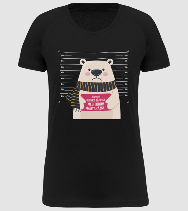 DearSanta model negru pe tricou
