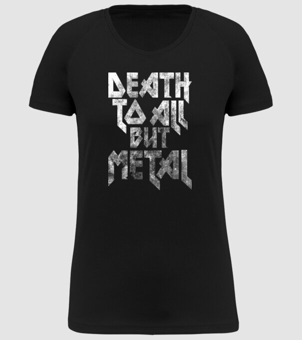 Death but metal model negru pe tricou