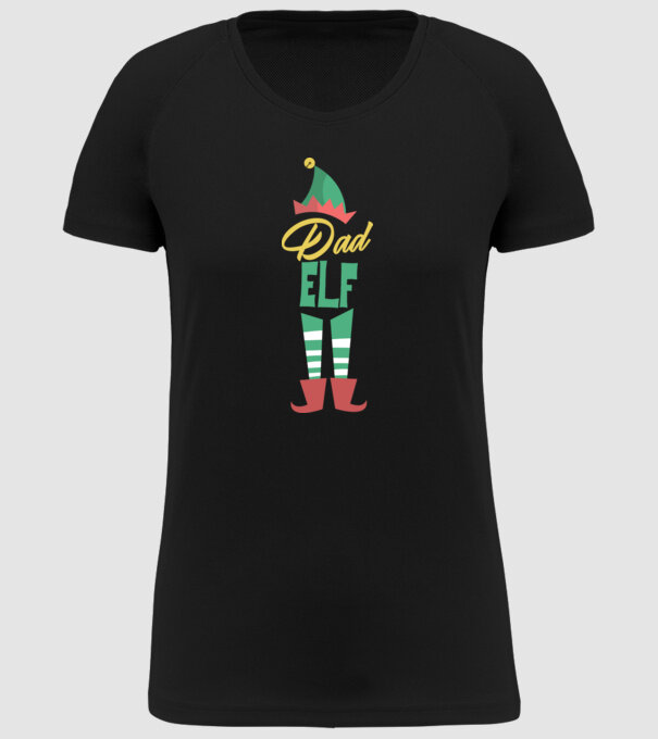Elf family dad model negru pe tricou
