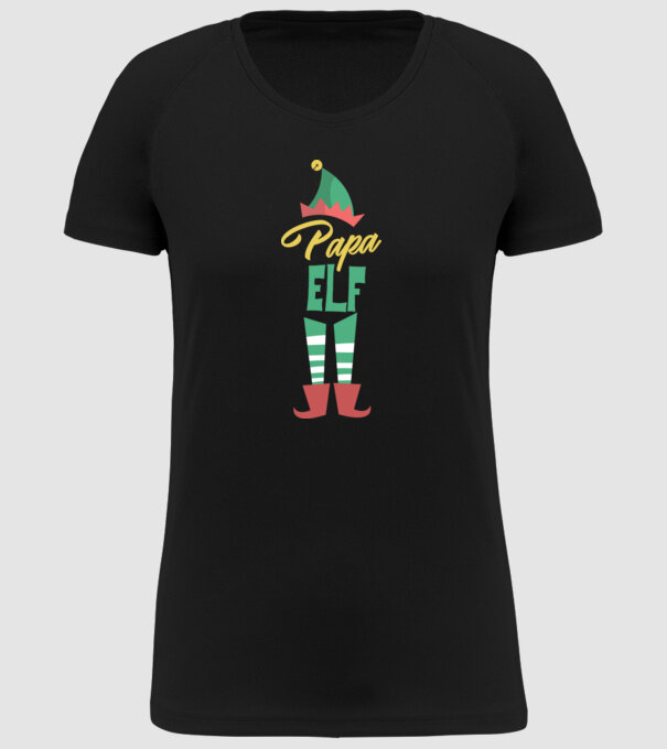 Elf family bunic model negru pe tricou