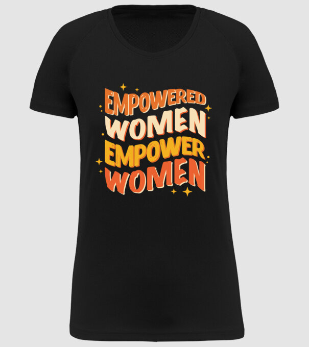 Empowered women empower women model negru pe tricou