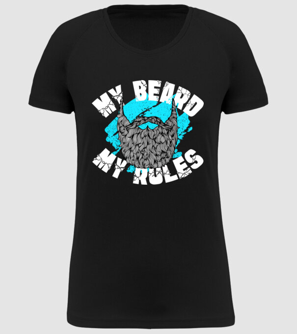 Barba mea, regulile mele (engleză) model negru pe tricou