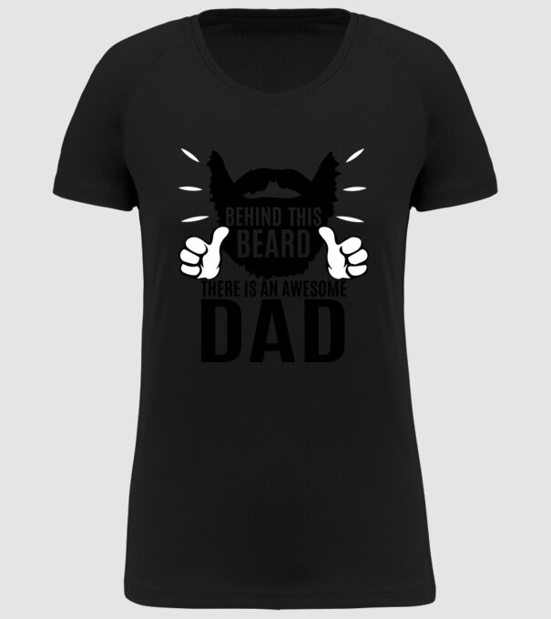 În spatele acestei bărbi se află un tată cool (engleză) model negru pe tricou