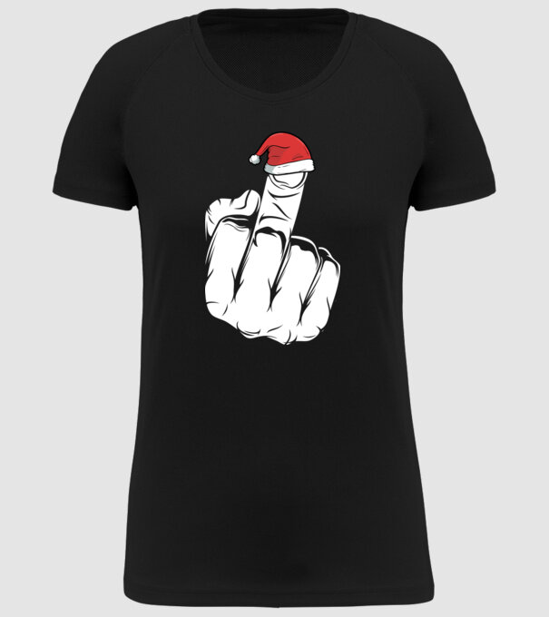 f u christmas model negru pe tricou