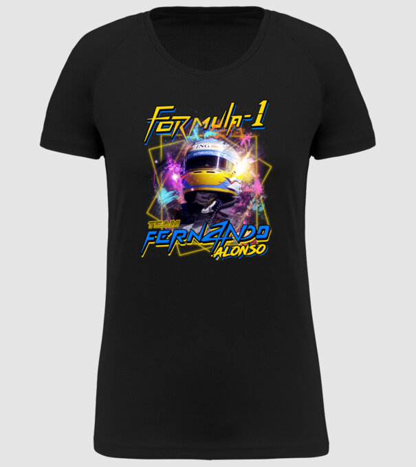 FORMULA 1 ALONSO model negru pe tricou