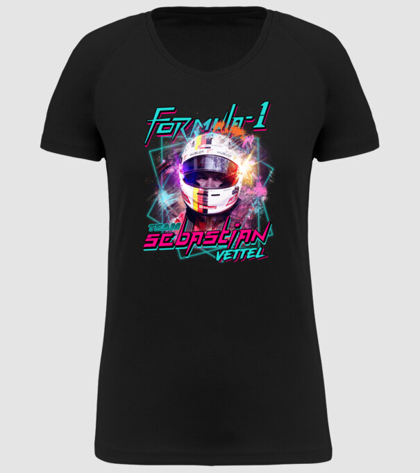 FORMULA 1 VETTEL model negru pe tricou