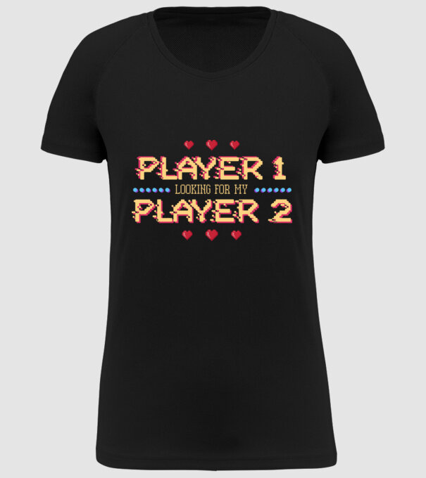 Gamer Love model negru pe tricou